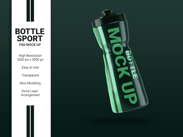 Mockup bottle sport