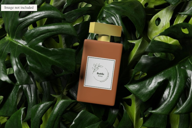 Mockup De Bouteille De Parfum Nature Pour Présenter Votre Conception Aux Clients