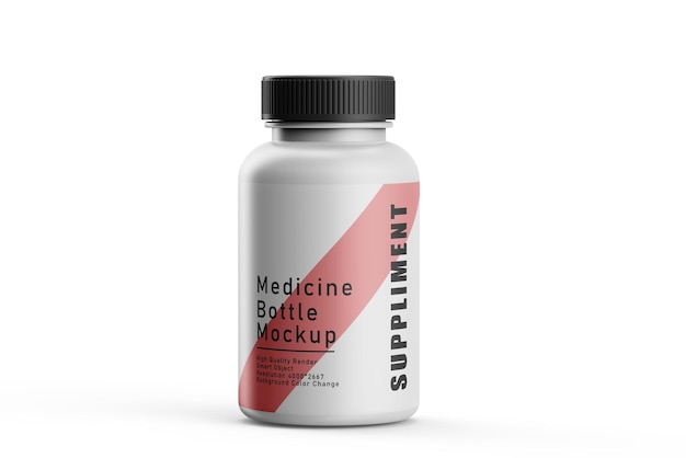 Mockup de bouteille de supplément 3D réaliste