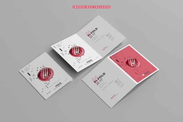 Mockup brochure pieghevole A4