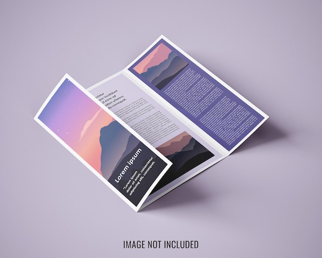 Mockup brochure pieghevole