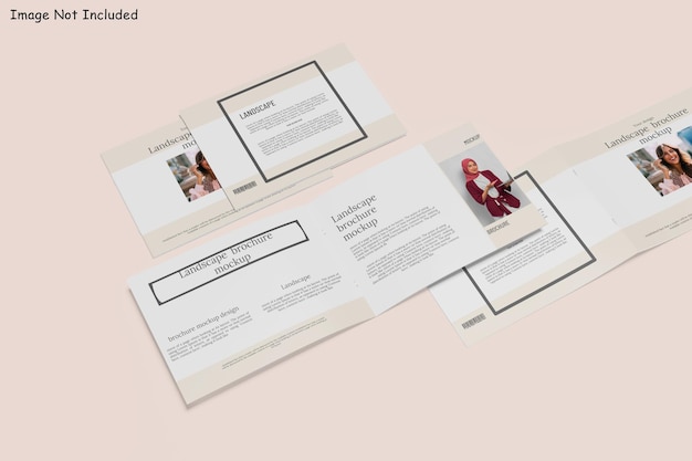 Mockup brosur lanskap