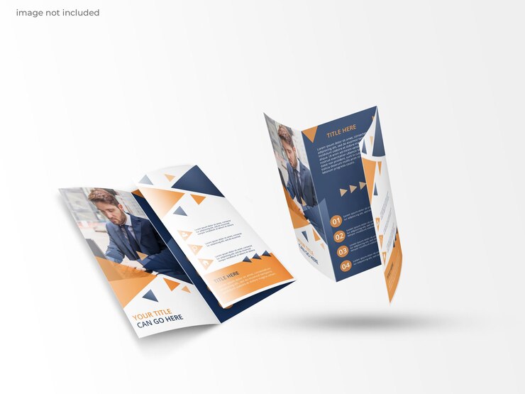 Mockup Brosur Lipat Tiga