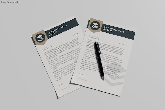 Mockup de la cabeza de la carta