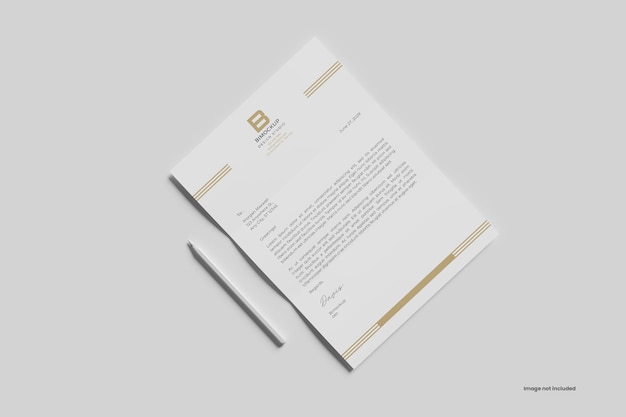 Mockup de la cabeza de la carta