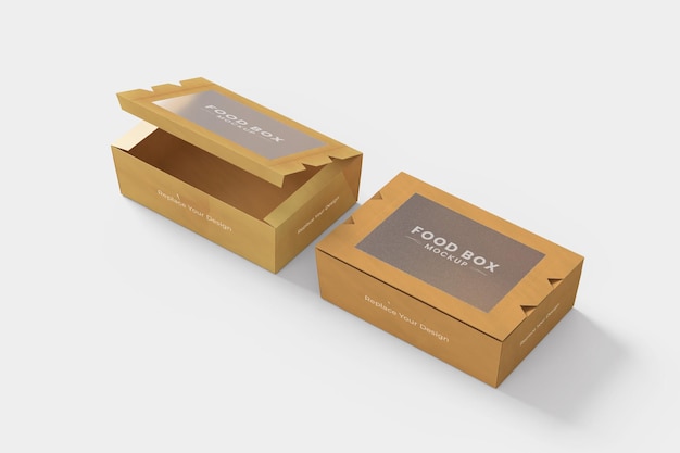 Mockup de la caja de alimentos