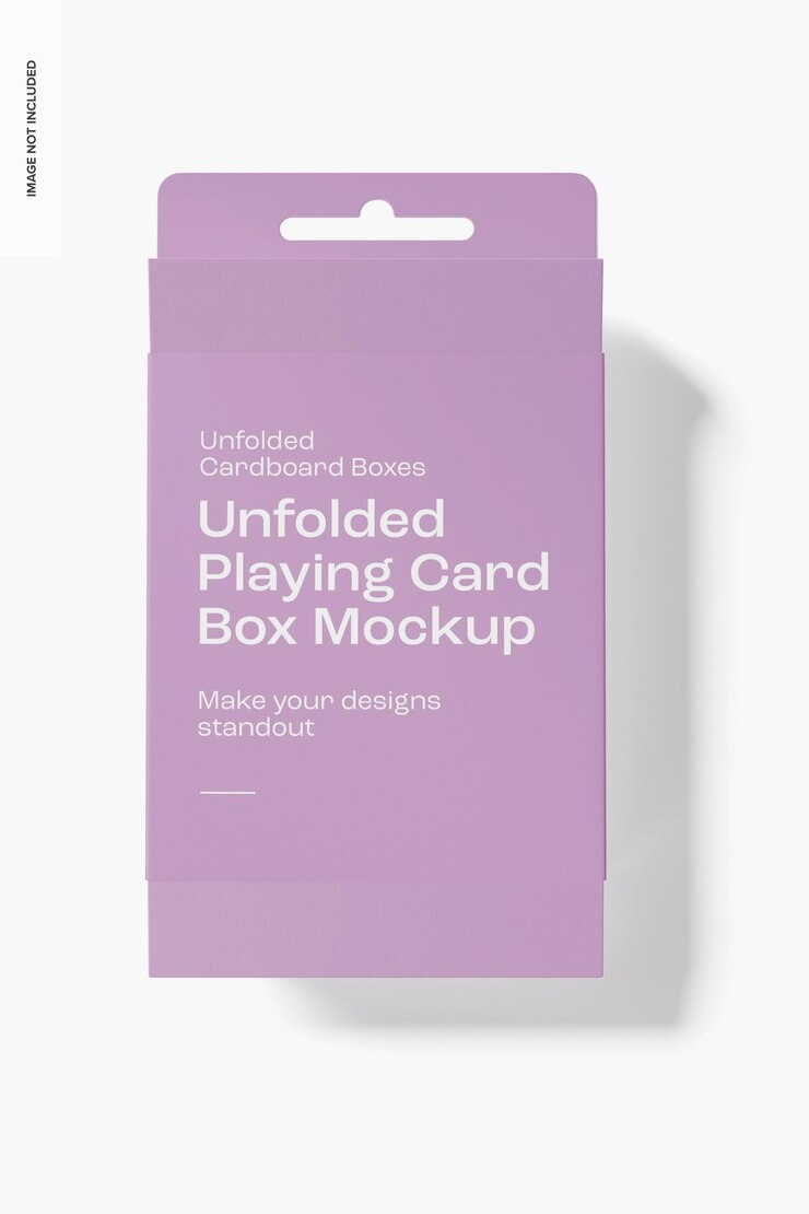 PSD mockup de caja de cartas desplegadas