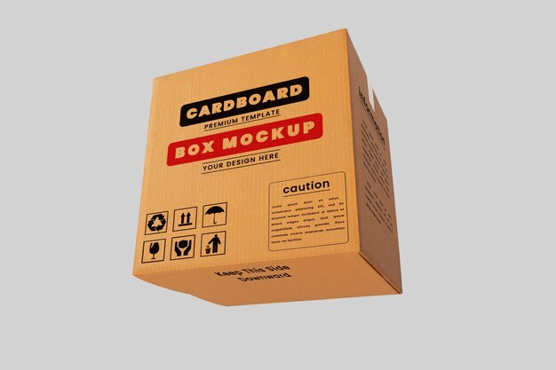 PSD mockup de caja de cartón