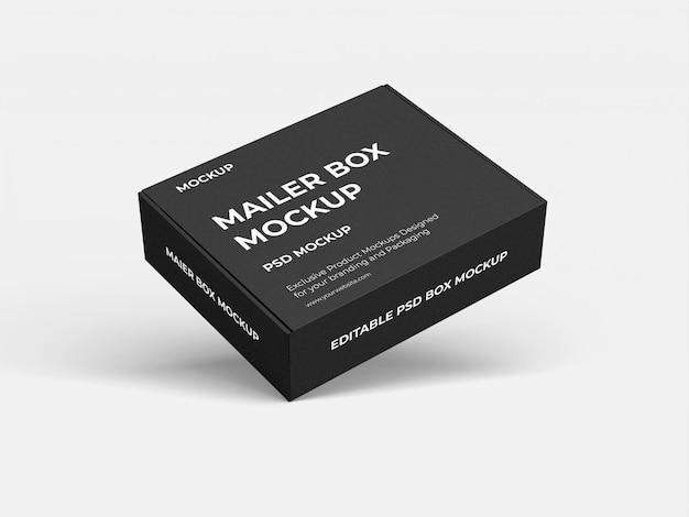 Mockup de la caja de correo negra