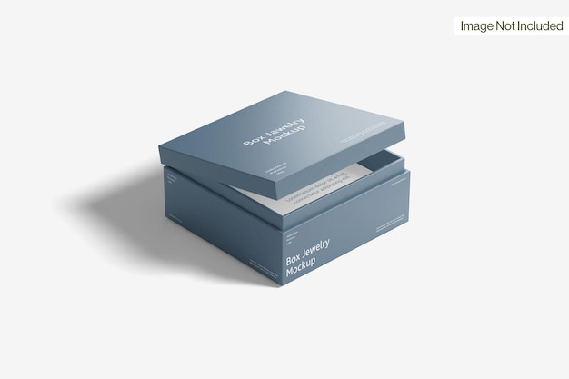Mockup de la caja de joyas vista izquierda