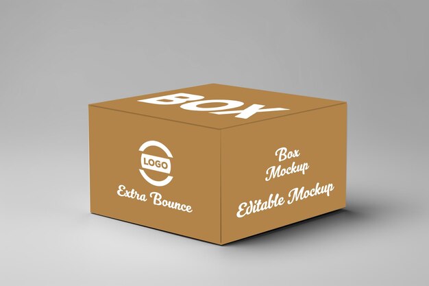 Mockup de la caja del logotipo