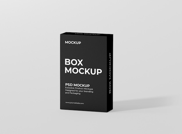 Mockup de caja negra para el embalaje del producto y la presentación de la marca