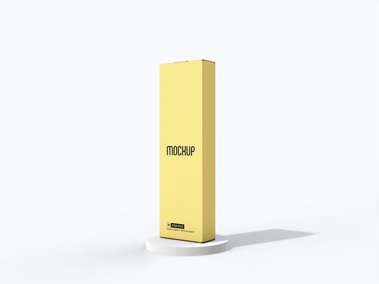 Mockup de caja de papel en formato PSD
