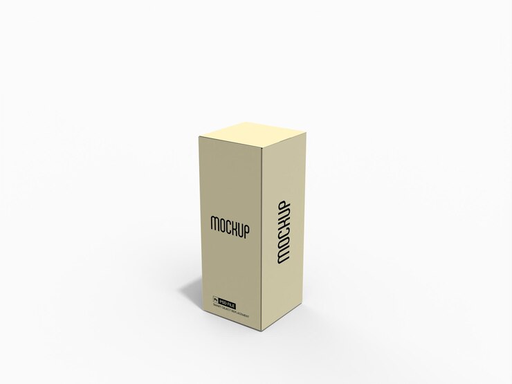 Mockup de caja de papel en formato PSD