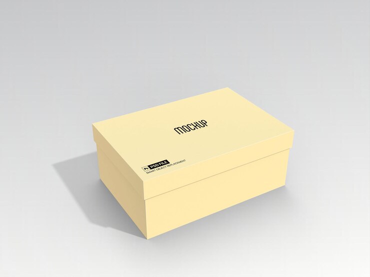 Mockup de caja de papel en formato PSD