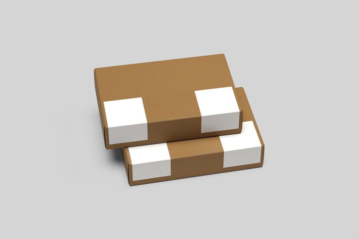 PSD mockup de la caja de pegatinas