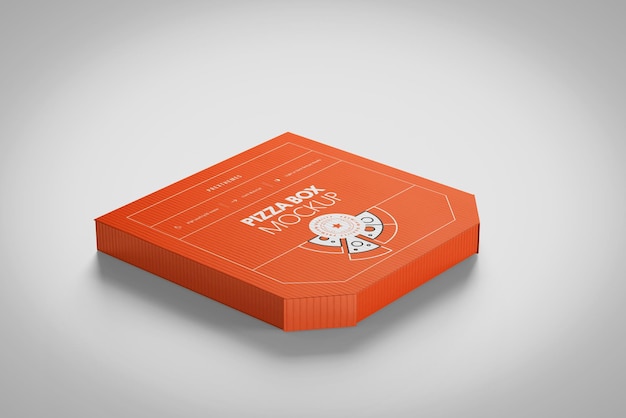 PSD mockup de la caja de la pizza