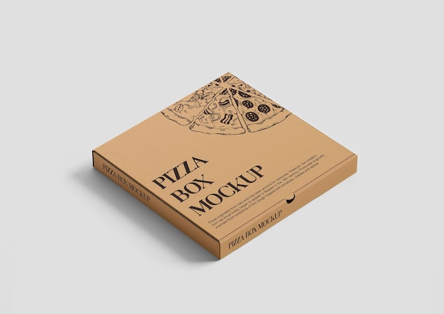 PSD mockup de la caja de la pizza