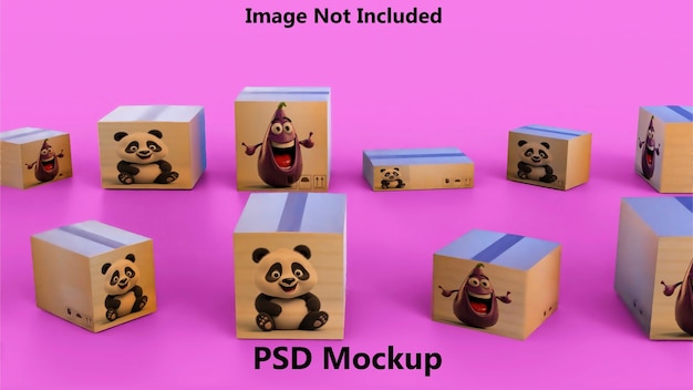 PSD mockup de la caja del producto psd