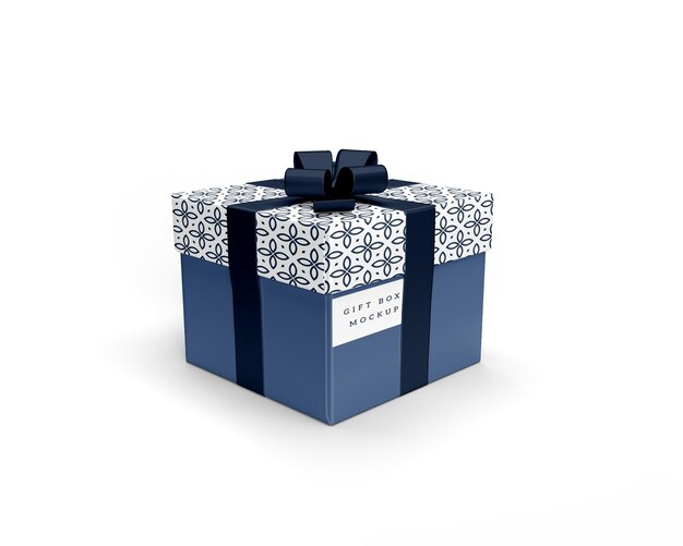 Mockup de caja de regalo