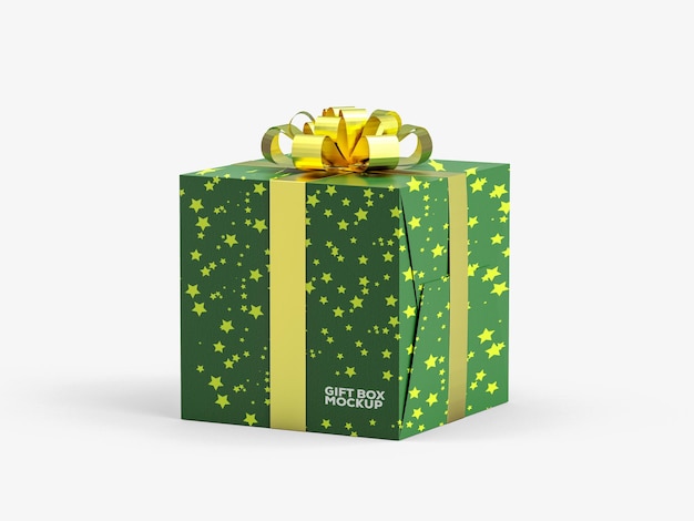 Mockup de caja de regalo