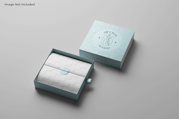 Mockup de caja de regalo