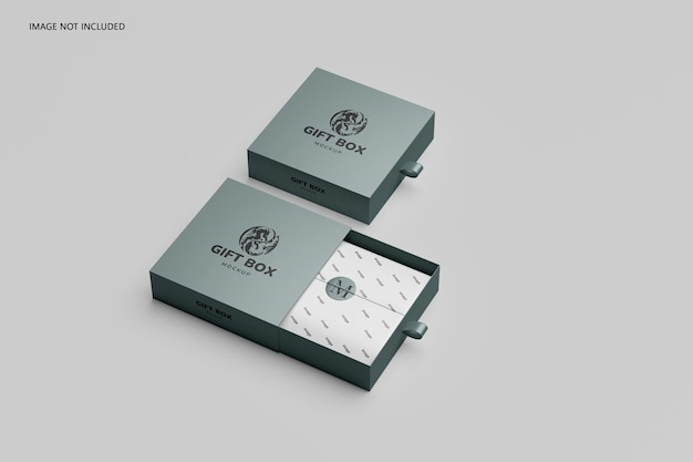 Mockup de caja de regalo