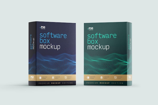 Mockup de la caja de software
