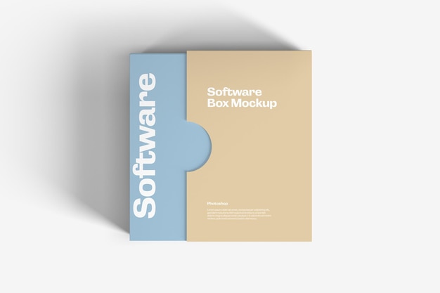 Mockup de la caja de software