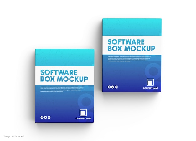 Mockup de la caja de software