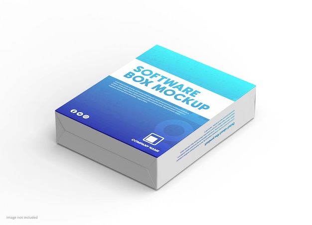Mockup de la caja de software