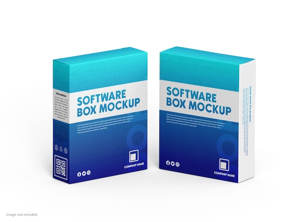 Mockup de la caja de software