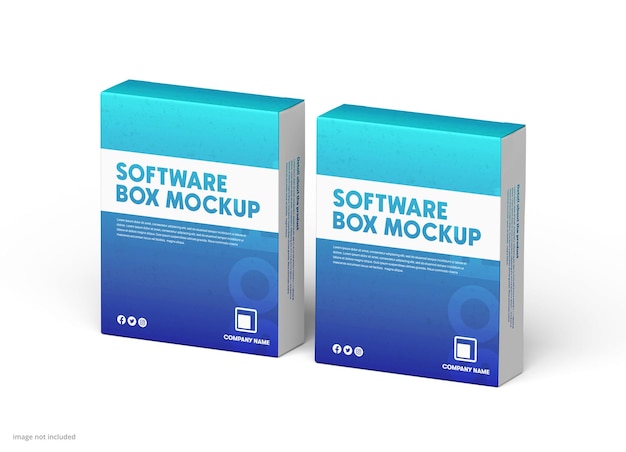 Mockup de la caja de software