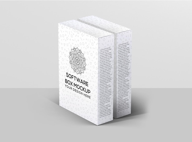 Mockup de la caja de software