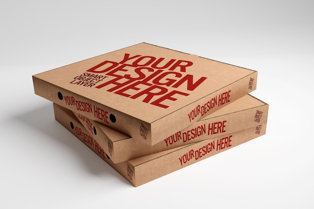 Mockup de cajas de pizza