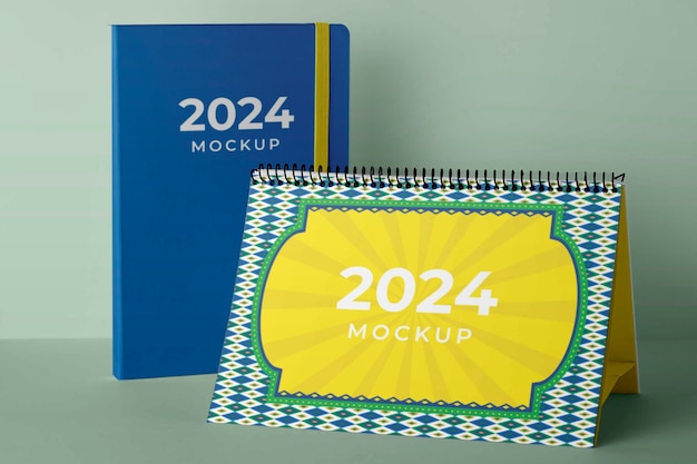 PSD mockup del calendario estético brasileño de 2024