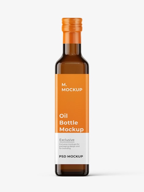 Mockup de calidad de la botella de aceite psd
