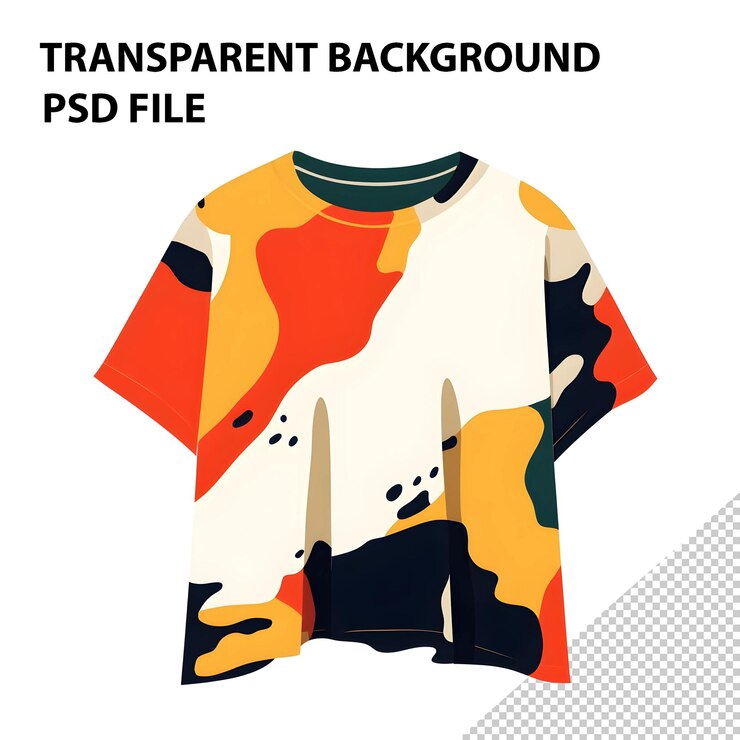 PSD mockup de camiseta abstracta