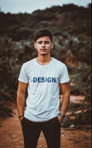 PSD mockup de la camiseta blanca de psd