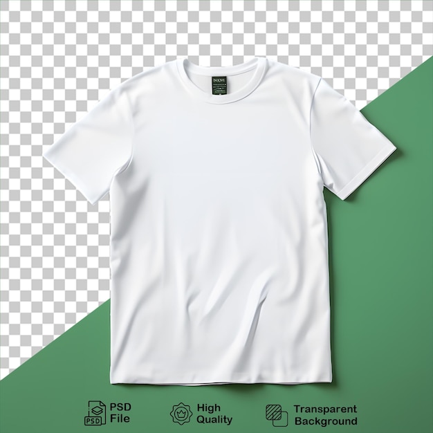 Mockup de camiseta en blanco aislado en fondo transparente incluye archivo png