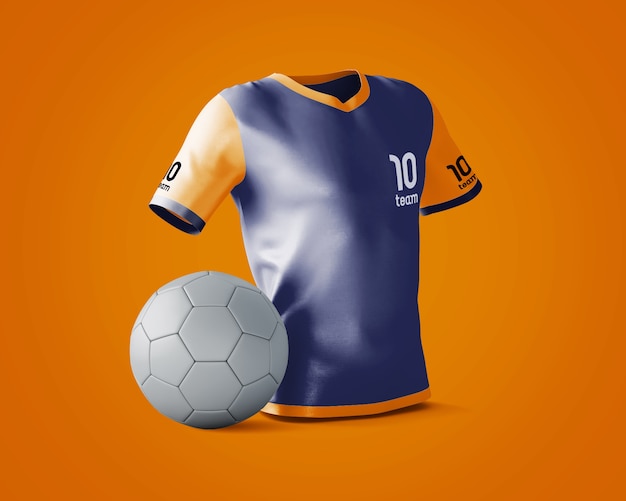 Mockup de camiseta deportiva con logotipo