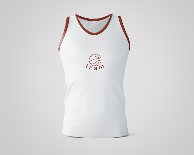 PSD mockup de camiseta deportiva con logotipo