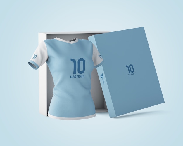 PSD mockup de camiseta deportiva con logotipo