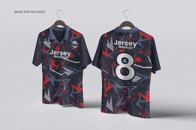 Mockup de las camisetas de Jersey