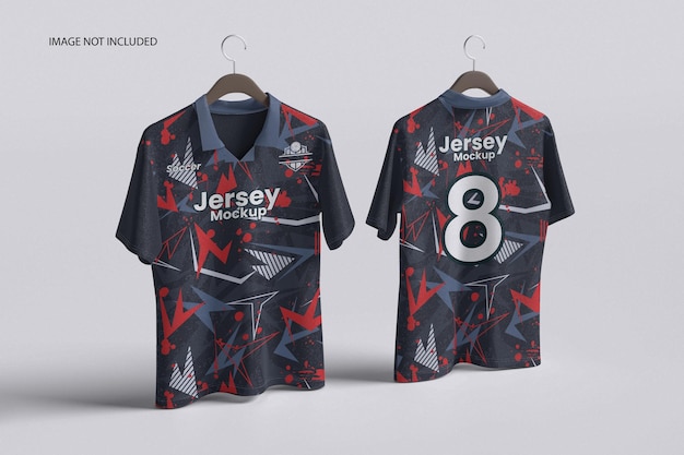 Mockup de las camisetas de Jersey