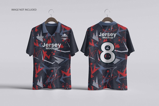 Mockup de las camisetas de Jersey