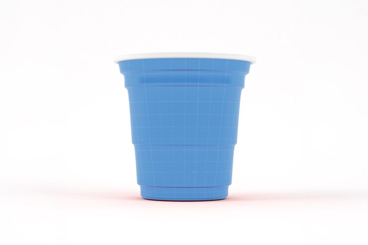 PSD mockup cangkir plastik