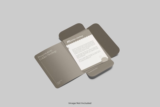 Mockup de la carpeta de presentación