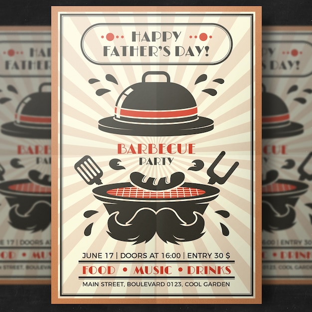 Mockup de cartel para el día del padre