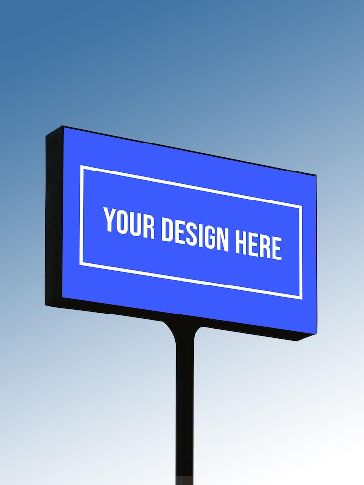 PSD mockup de cartelera minimalista